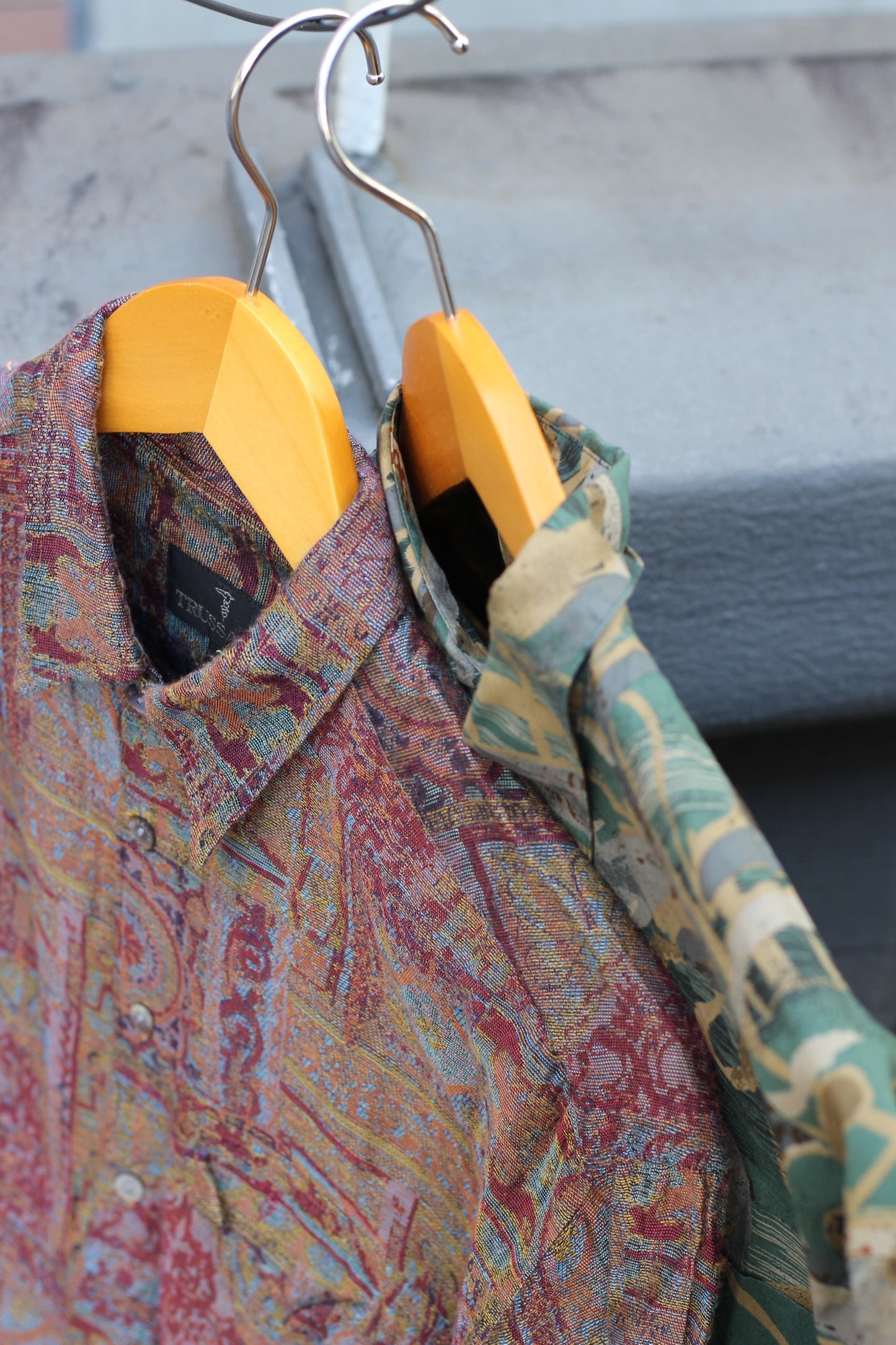 Men's Vintage Trussardi Design Long Sleeve Shirt x2点