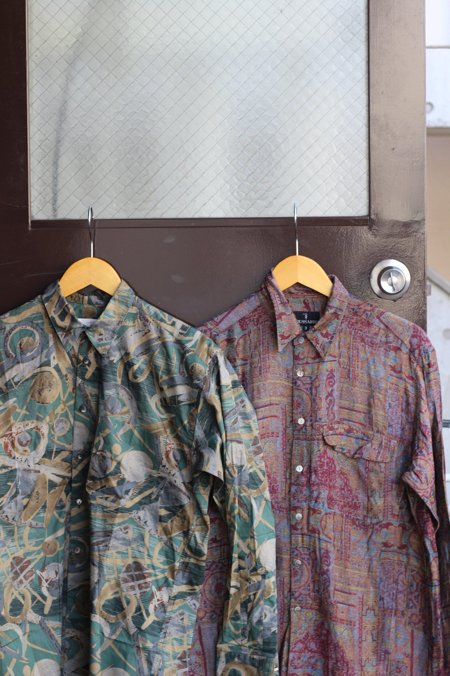 Men's Vintage Trussardi Design Long Sleeve Shirt x2点