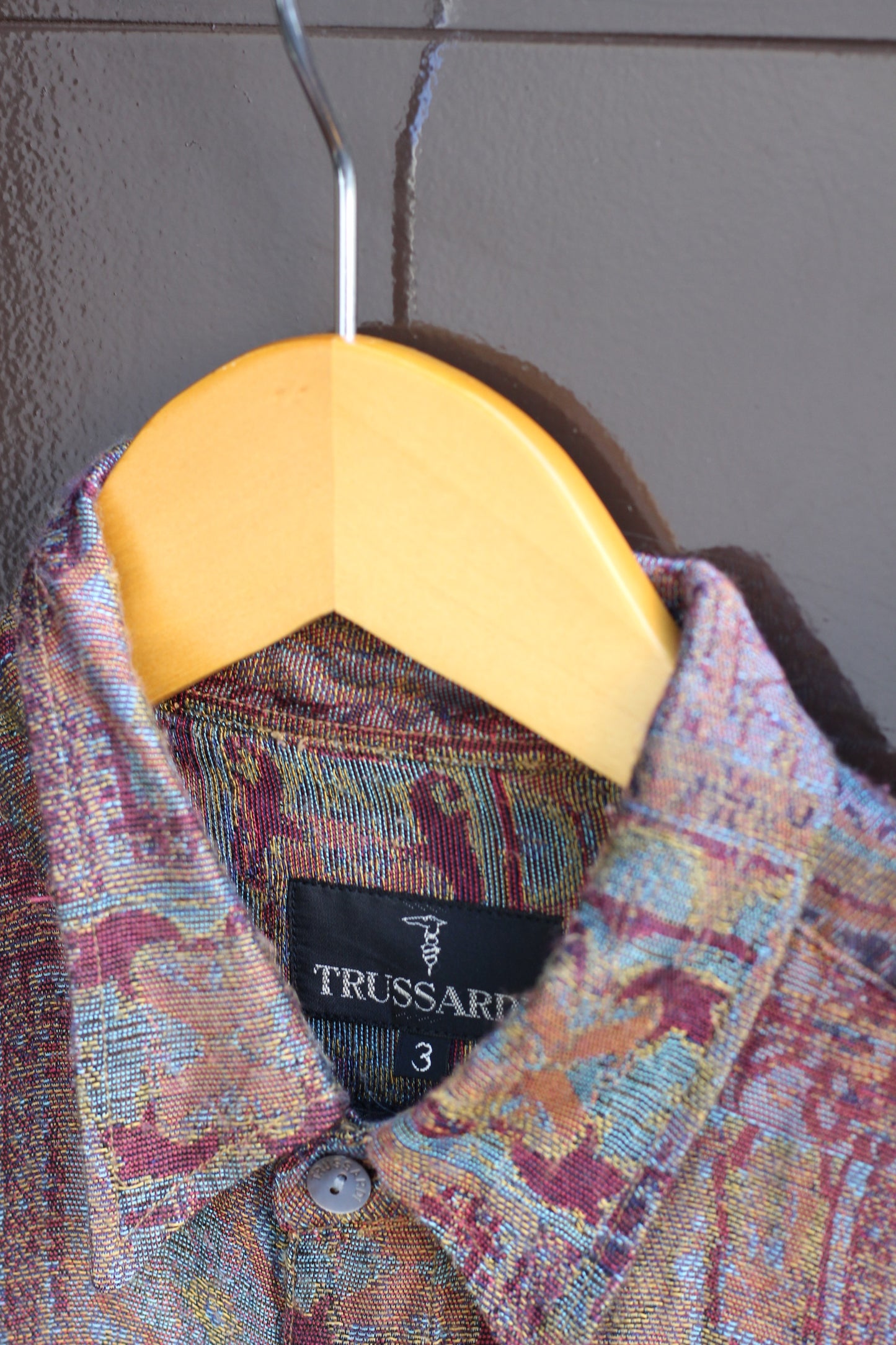 Men's Vintage Trussardi Design Long Sleeve Shirt x2点