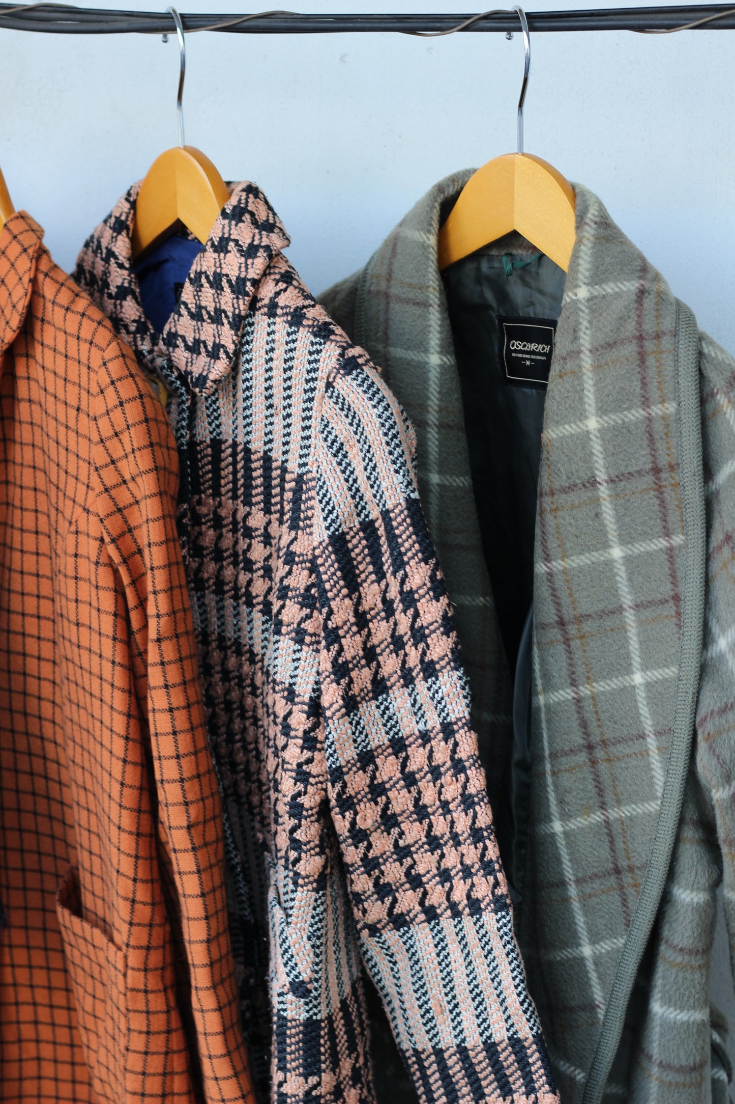 Ladies vintage check coat x4点