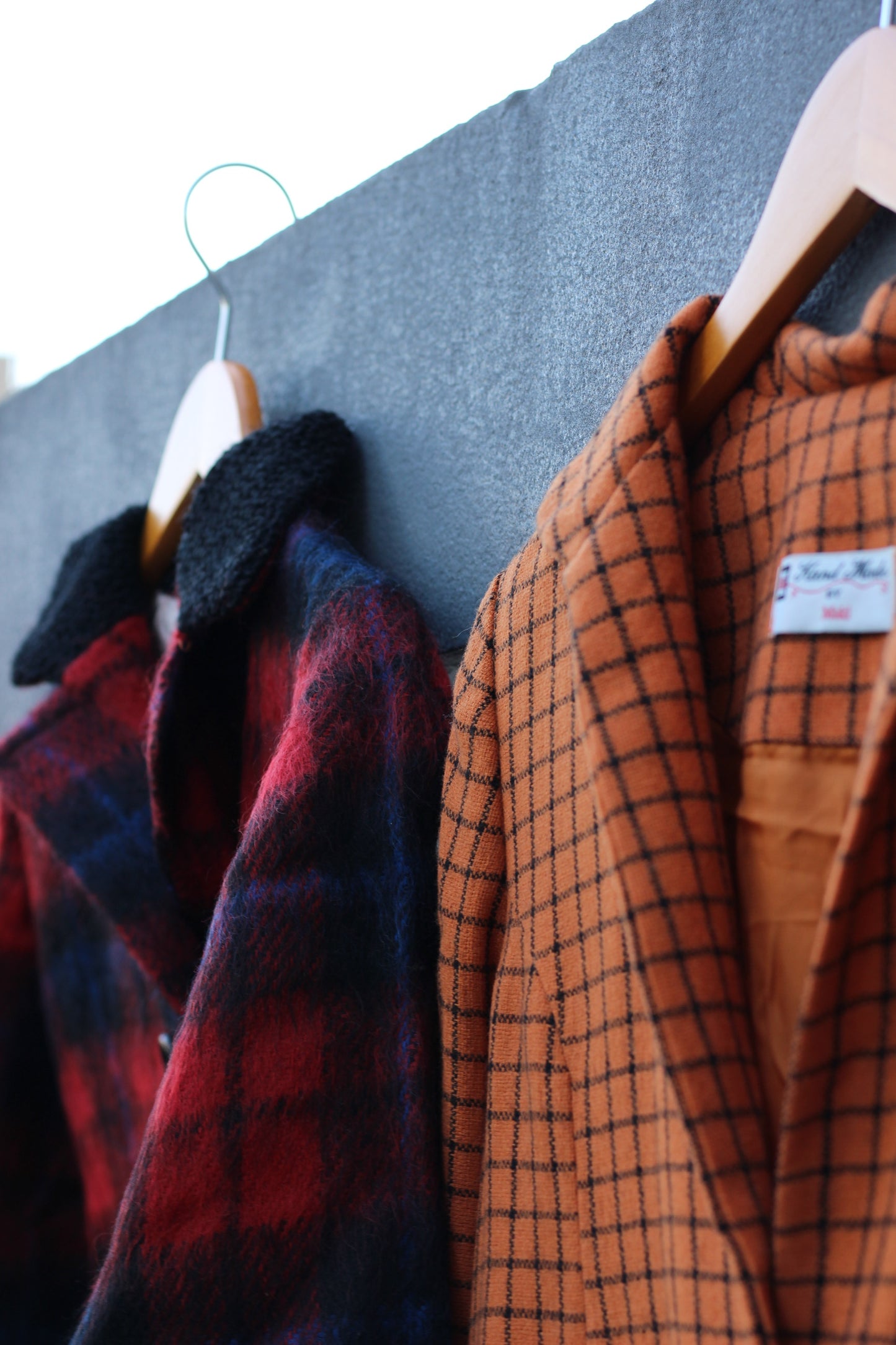 Ladies vintage check coat x4点