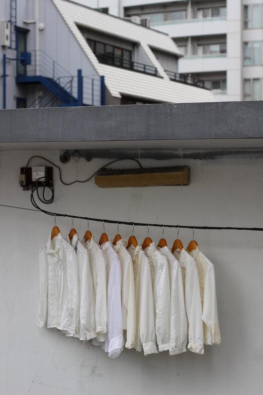 Women's Vintage Design Ruffle White Blouse x10点