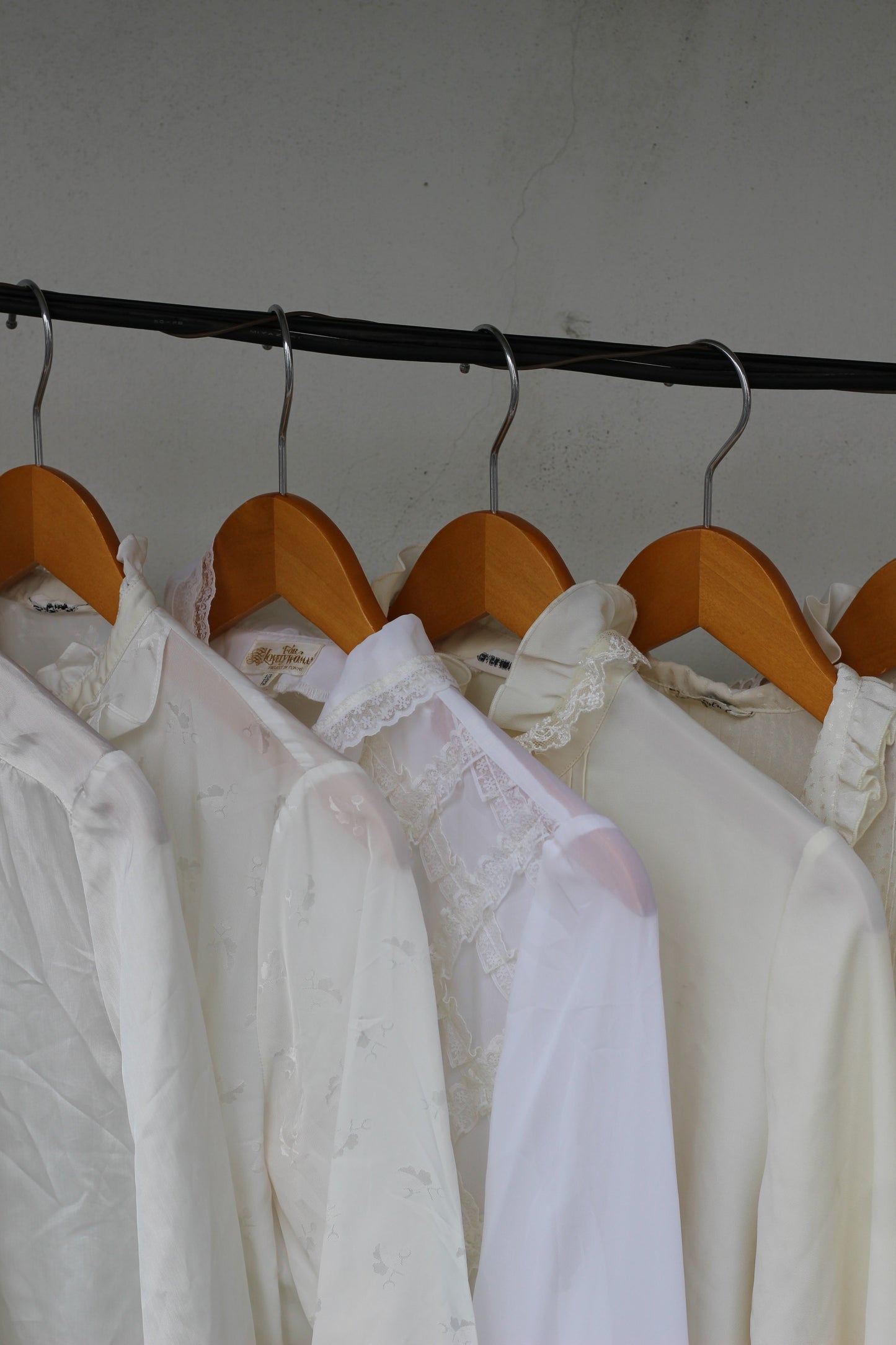 Women's Vintage Design Ruffle White Blouse x10点