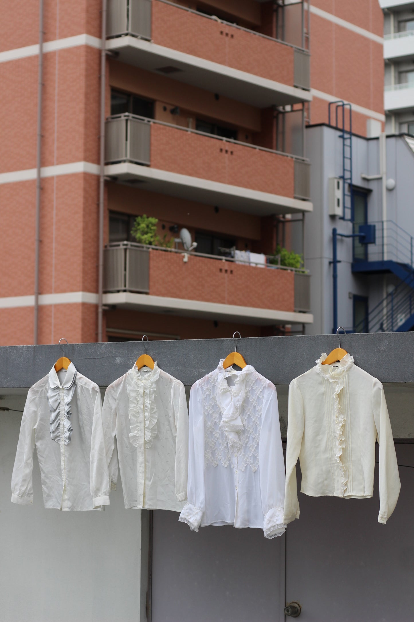 Women's Vintage Design Ruffle White Blouse x10点