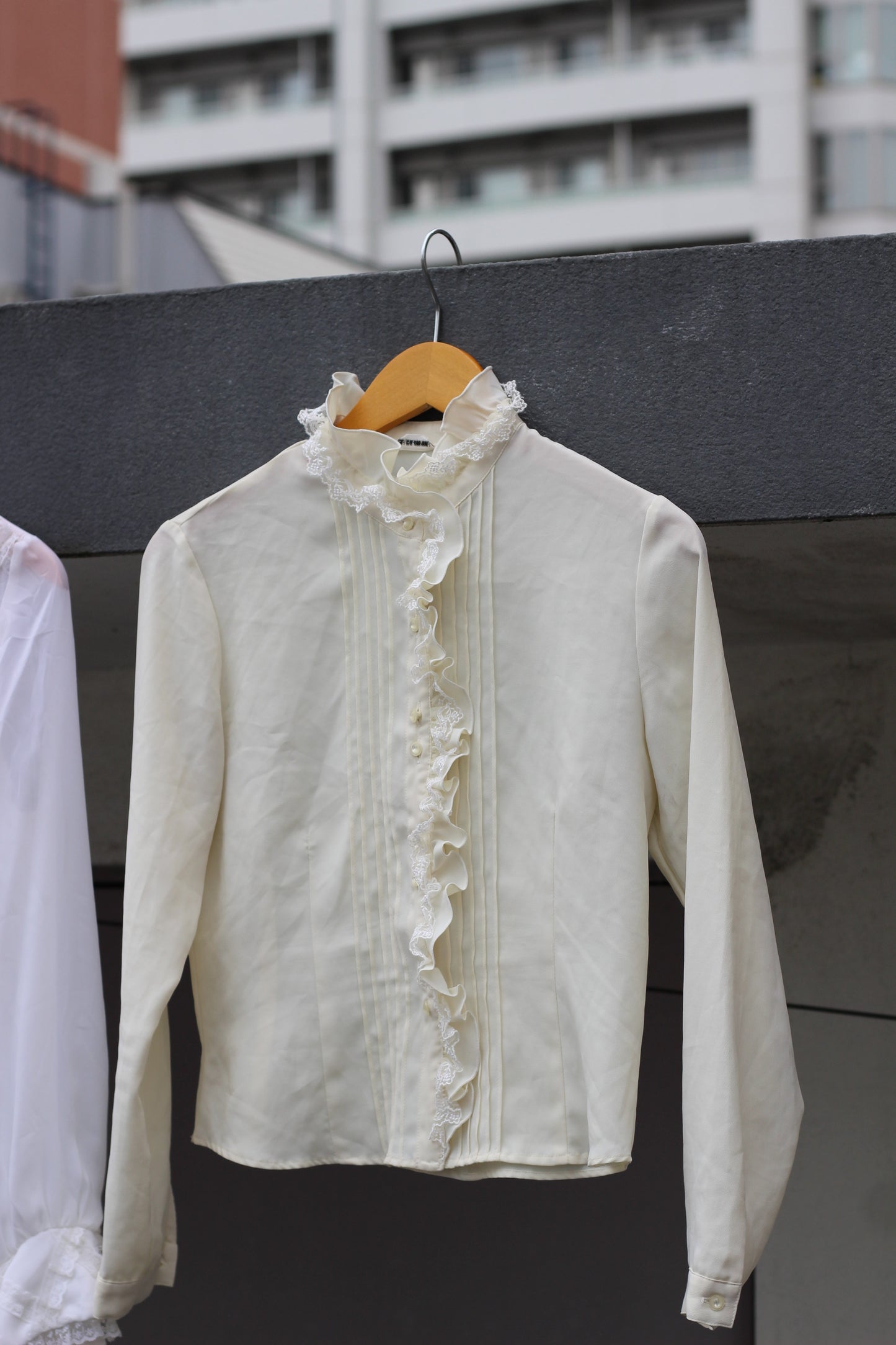 Women's Vintage Design Ruffle White Blouse x10点