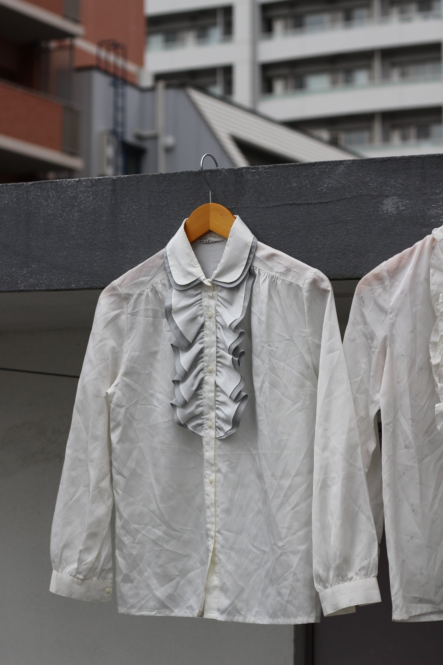 Women's Vintage Design Ruffle White Blouse x10点