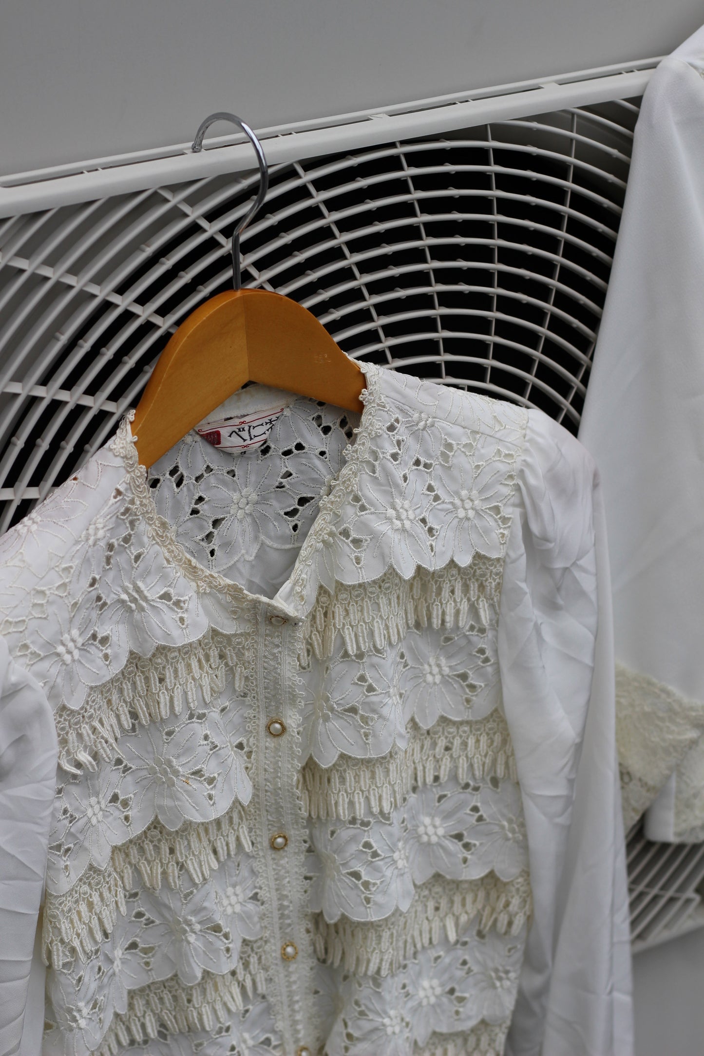 Women's Vintage Design Ruffle White Blouse x10点