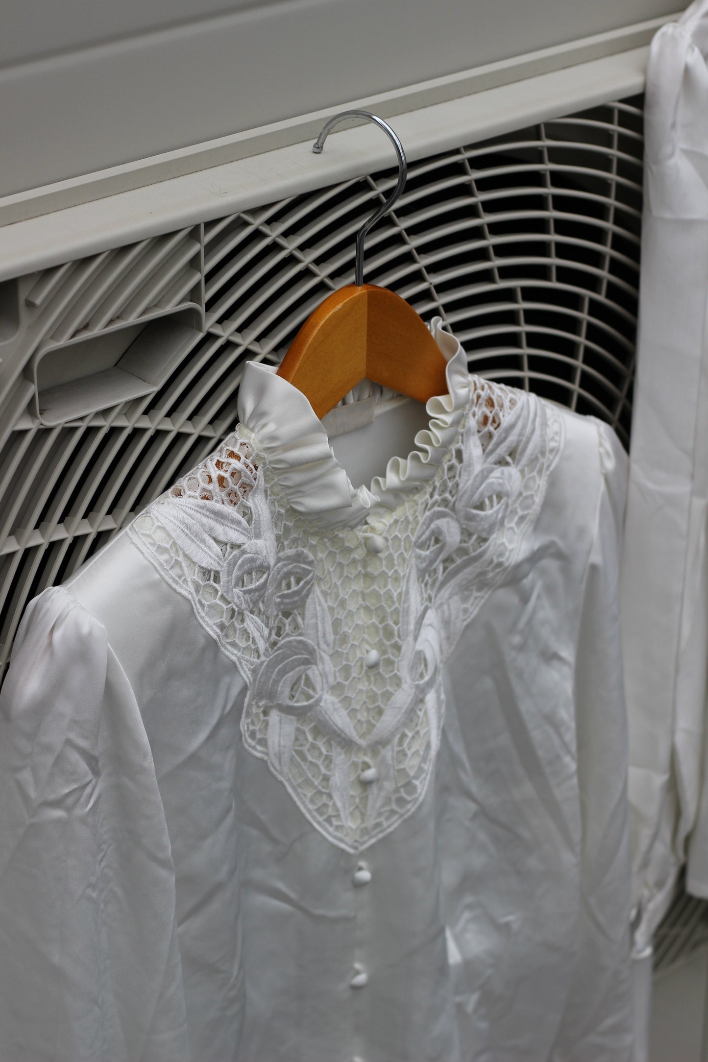 Women's Vintage Design Ruffle White Blouse x10点