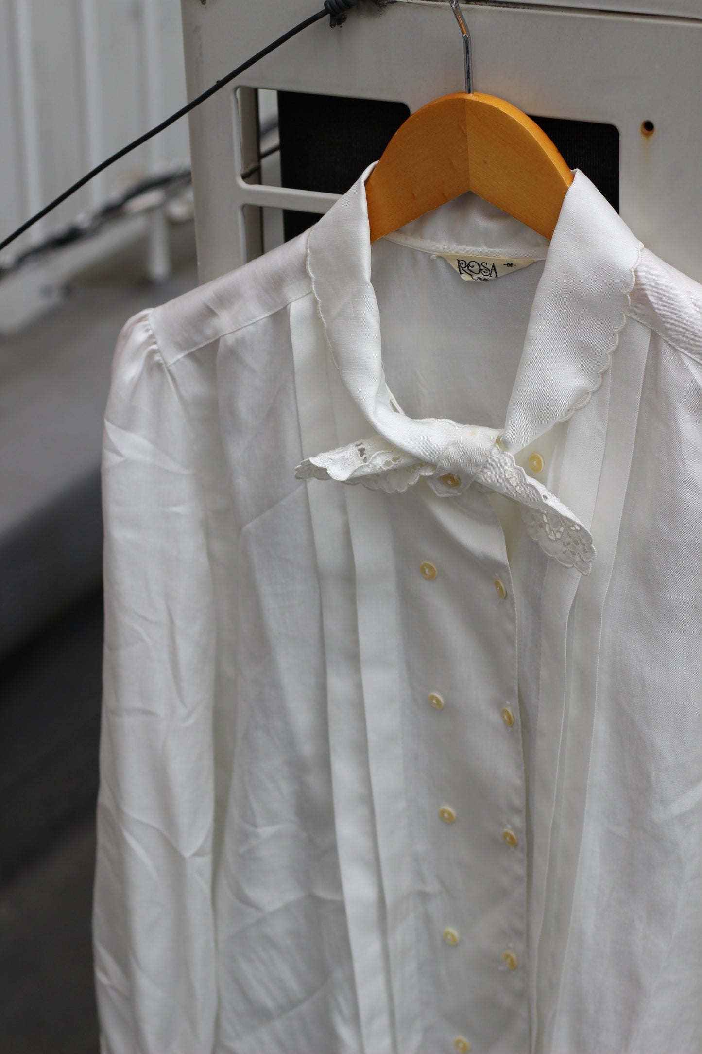 Women's Vintage Design Ruffle White Blouse x10点