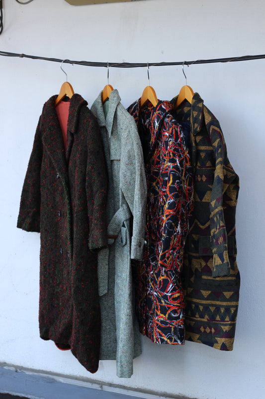 Ladies vintage design coat x4点