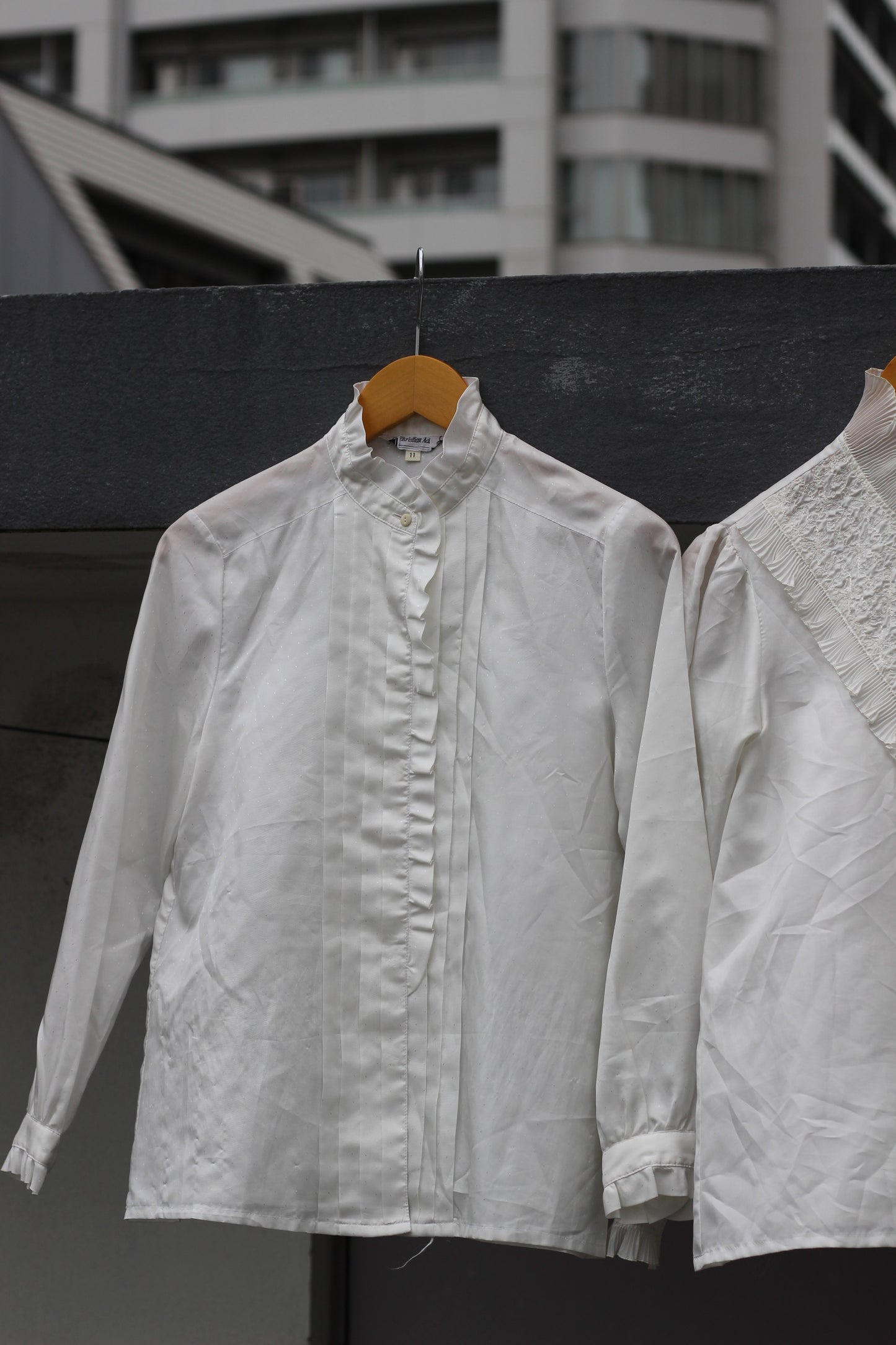 Women's Vintage Design Ruffle White Blouse x10点