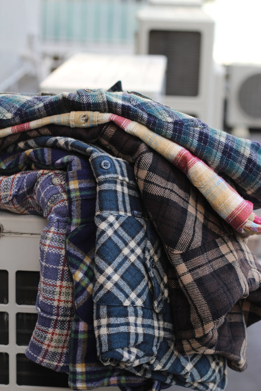 Men's Check Flannel Shirt x6点