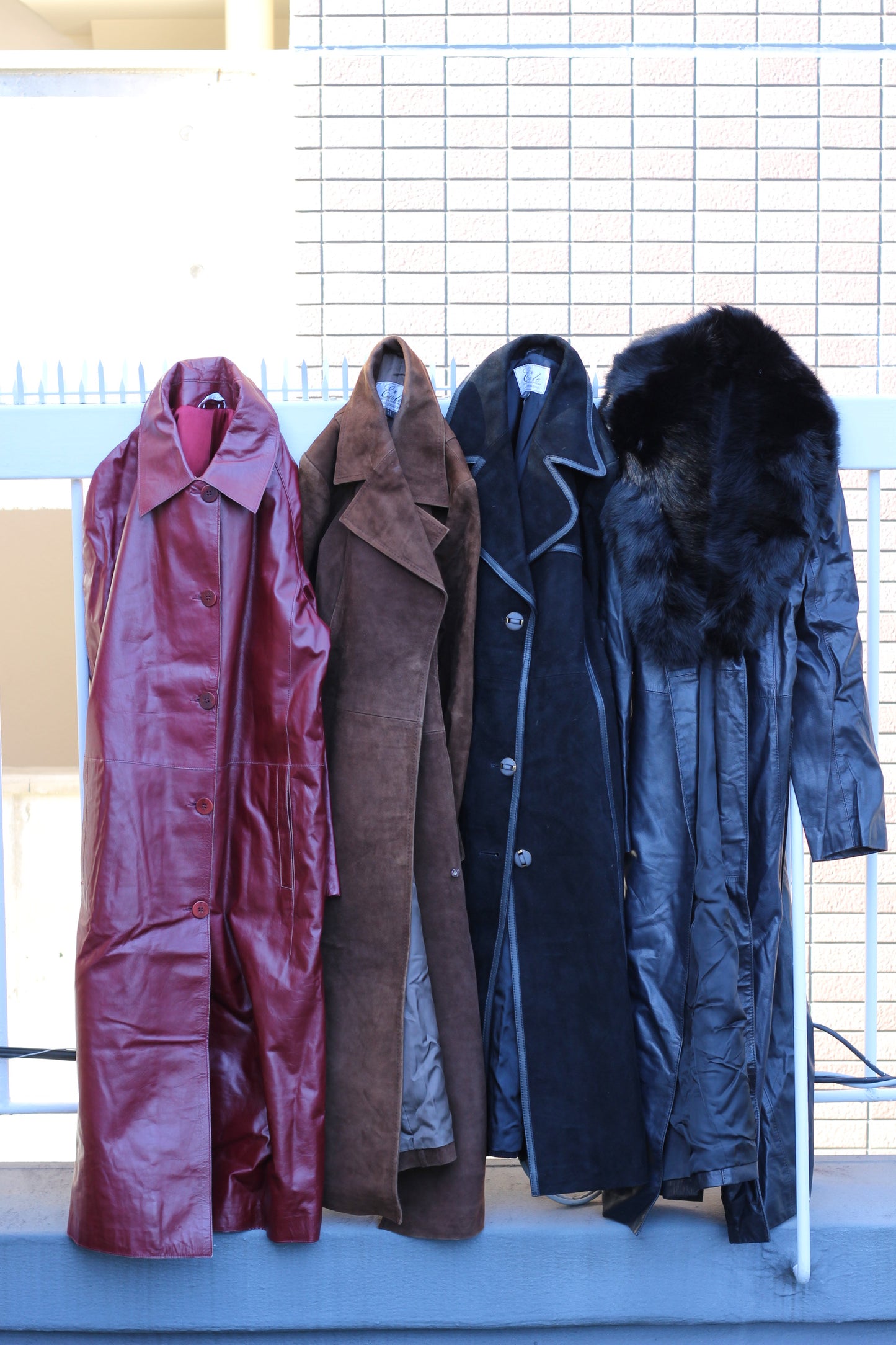 Ladies vintage leather coat & jacket x7点