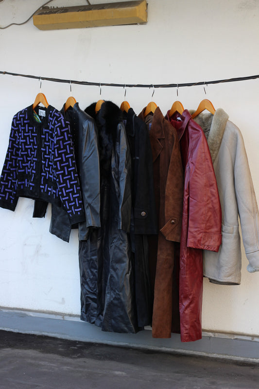 Ladies vintage leather coat & jacket x7点