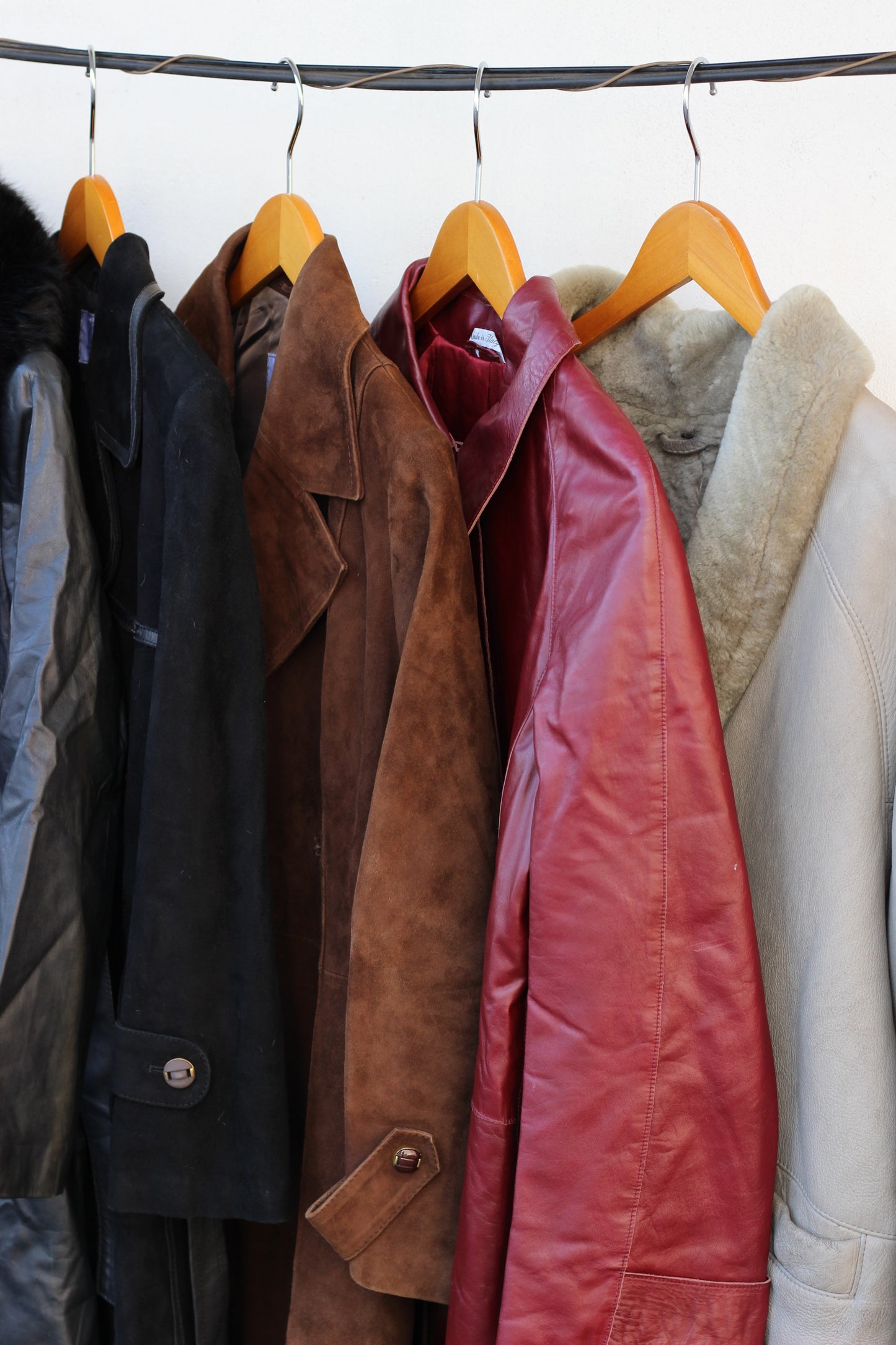 Ladies vintage leather coat & jacket x7点