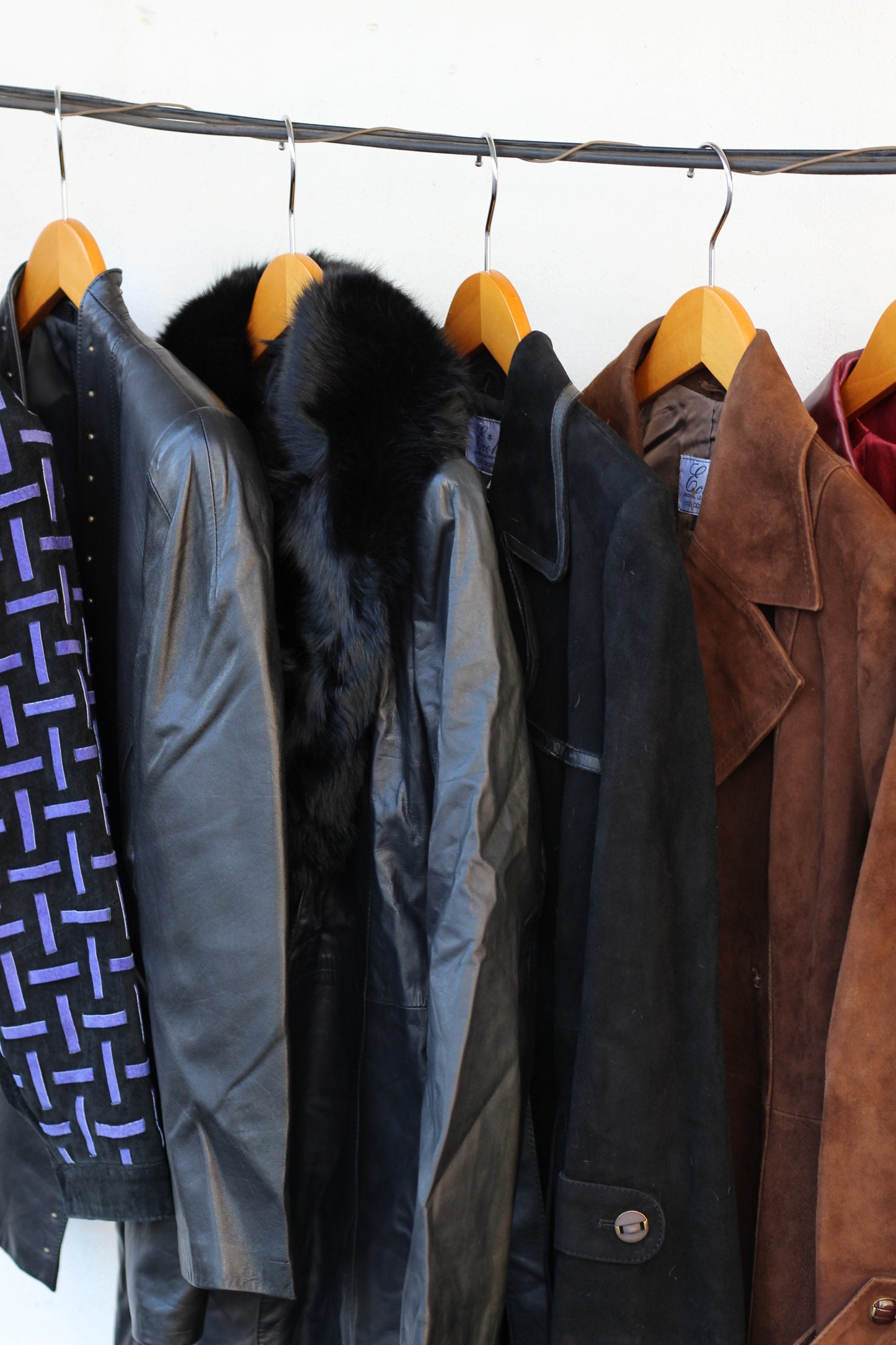 Ladies vintage leather coat & jacket x7点