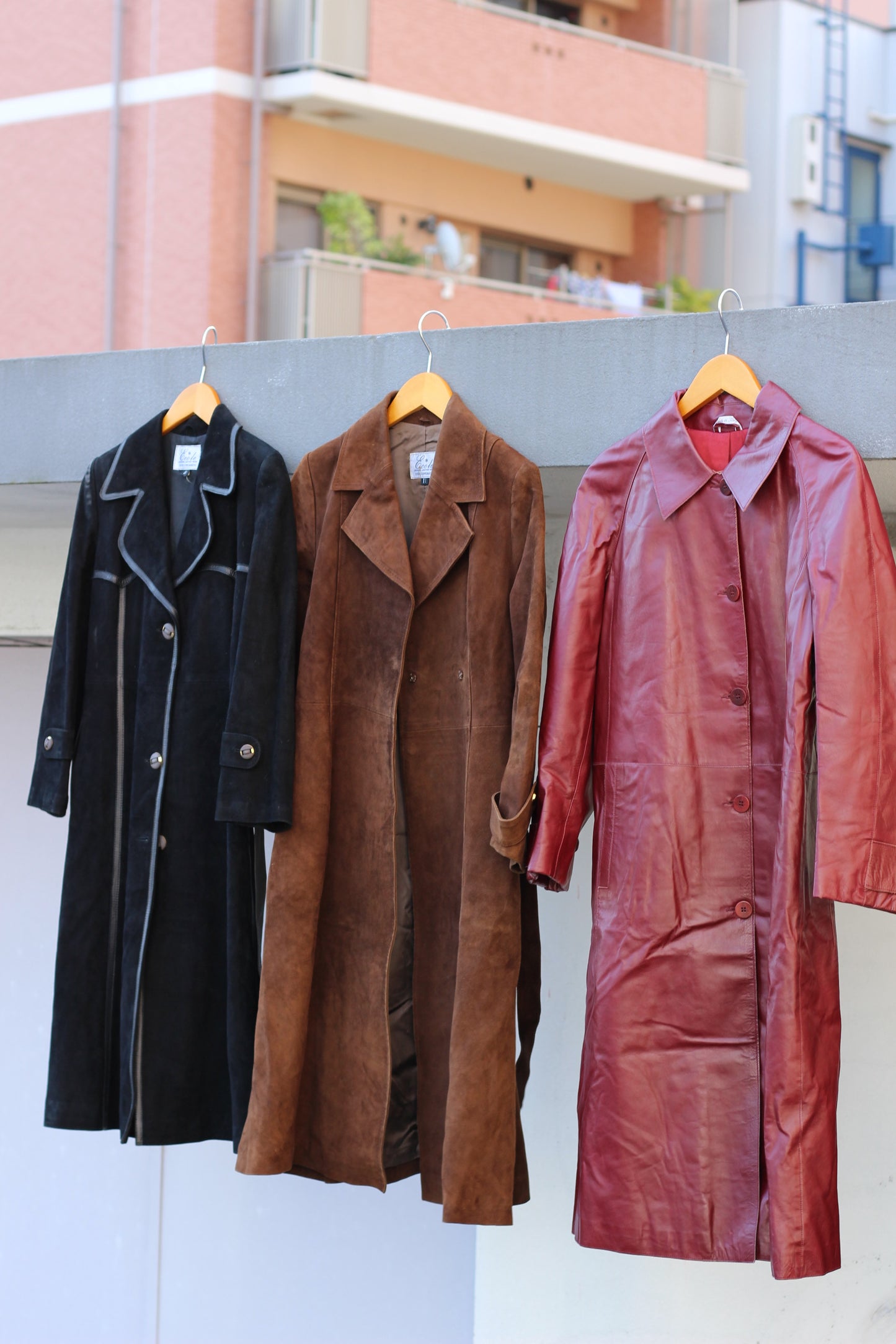 Ladies vintage leather coat & jacket x7点