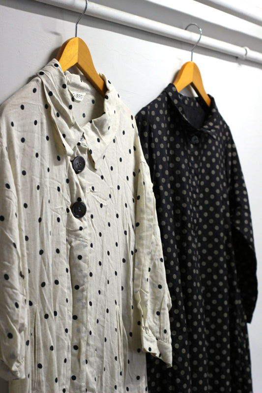 Vintage Polka Dot Long Sleeve One-piece x2点