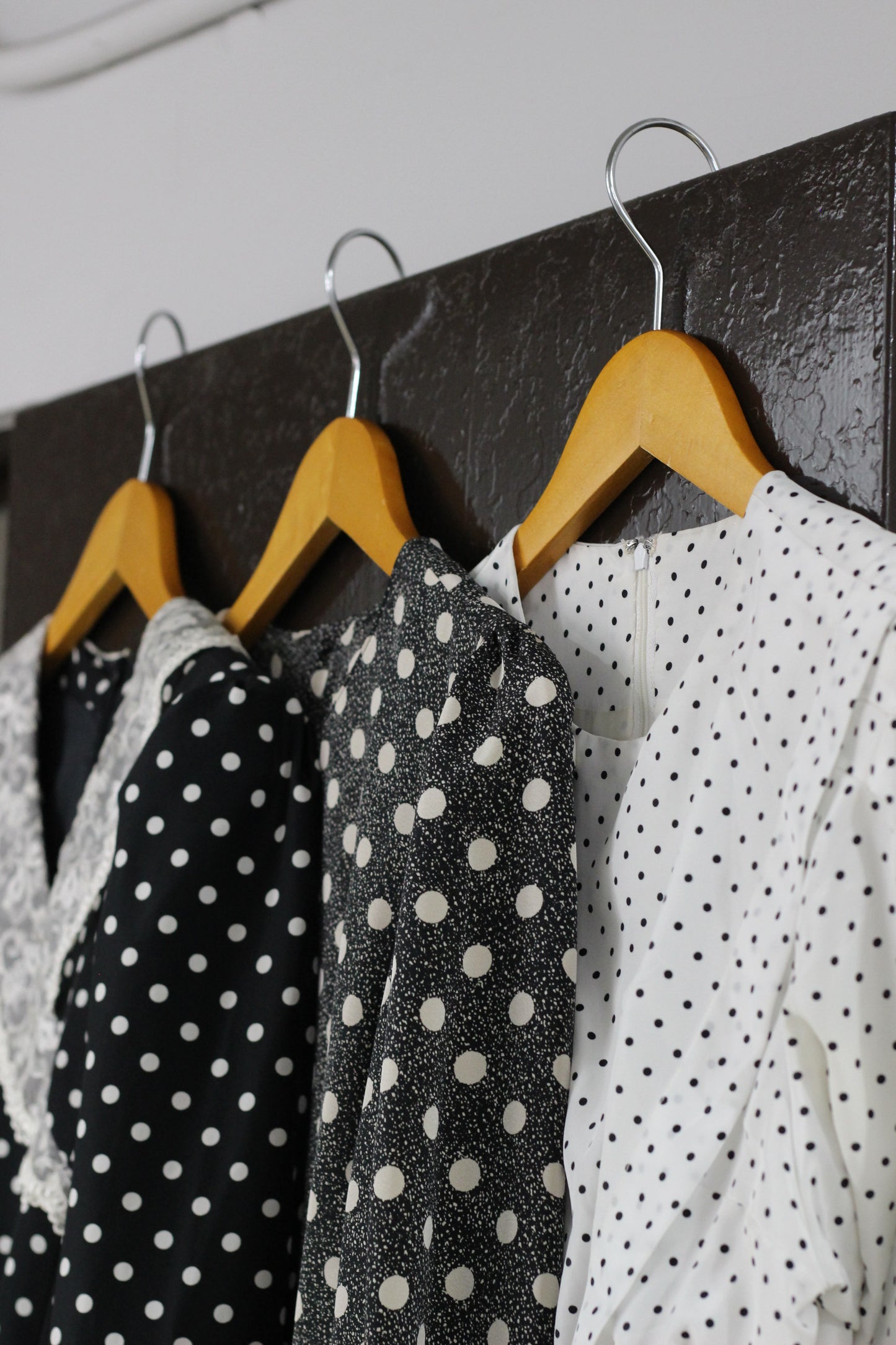 Vintage Dot Long Sleeve One-piece x4点