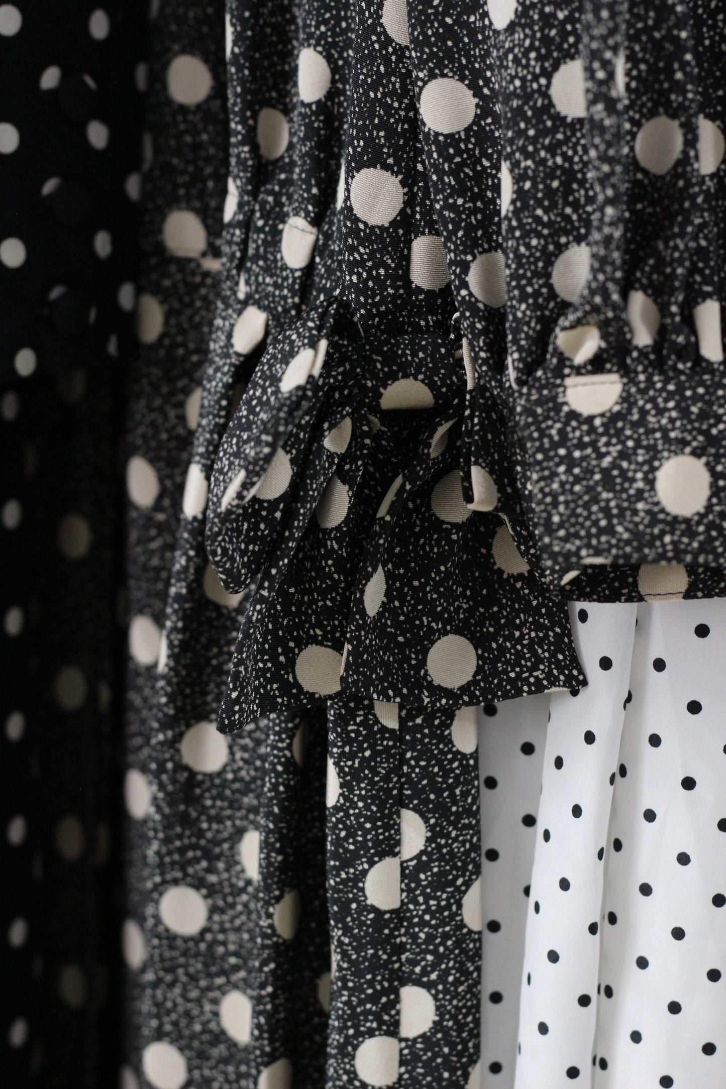 Vintage Dot Long Sleeve One-piece x4点