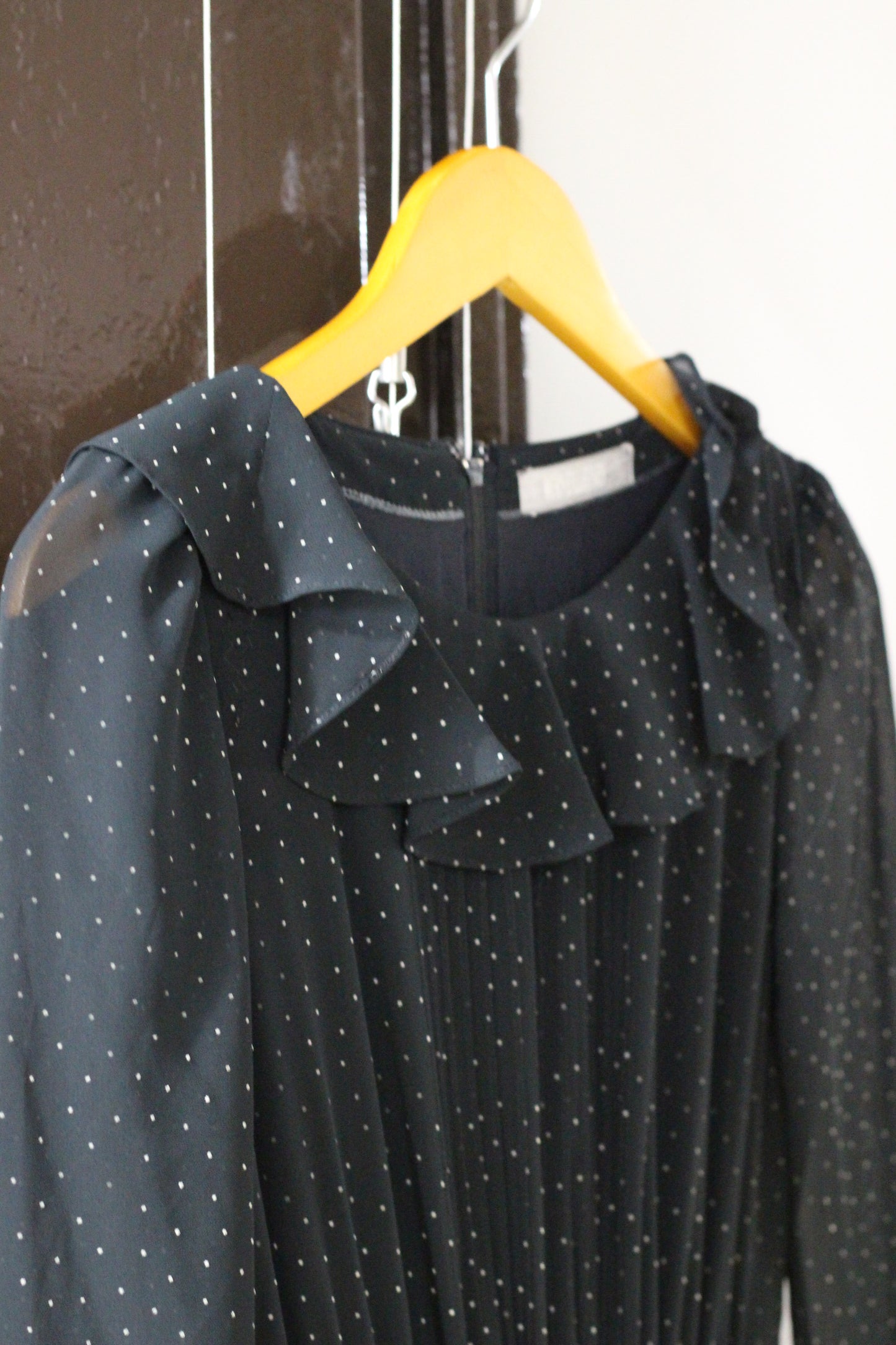 Vintage Dot Long Sleeve One-piece x4点