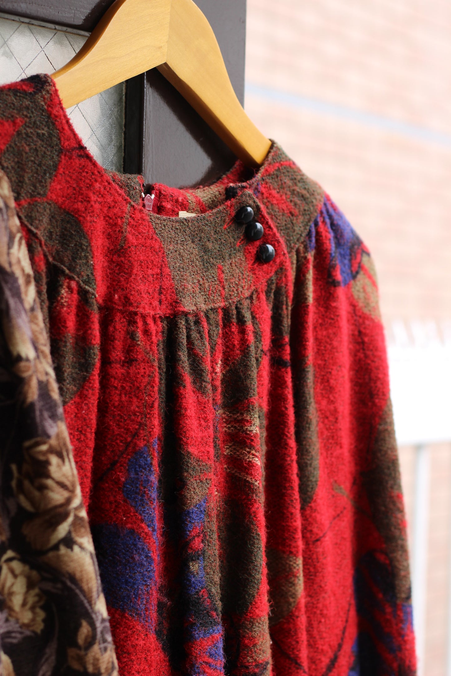 Vintage Flower Wool One-piece x2点