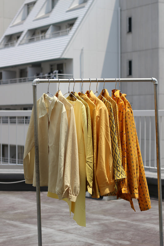 Vintage Yellow Design Long Sleeve Blouse x10点