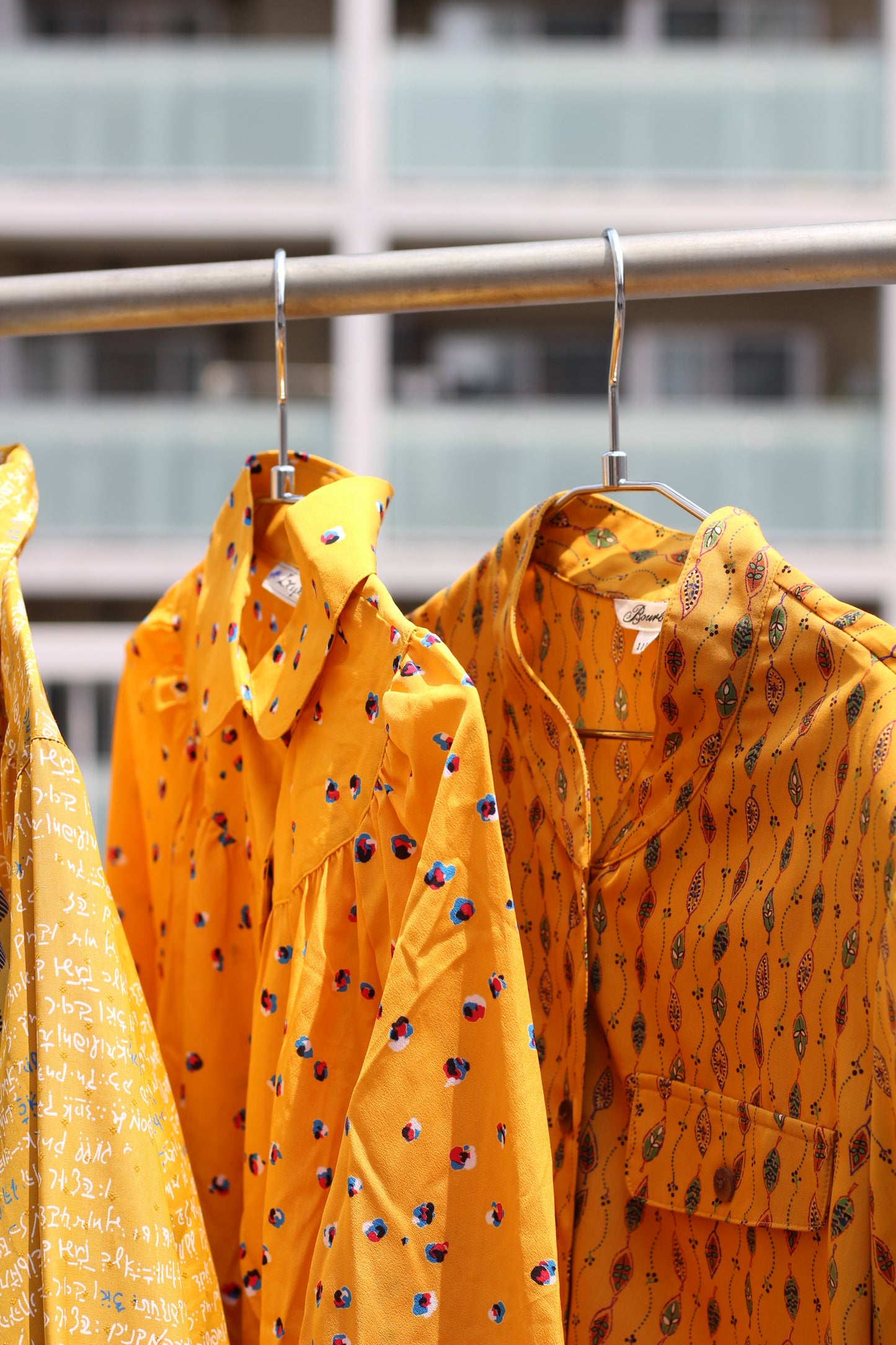 Vintage Yellow Design Long Sleeve Blouse x10点