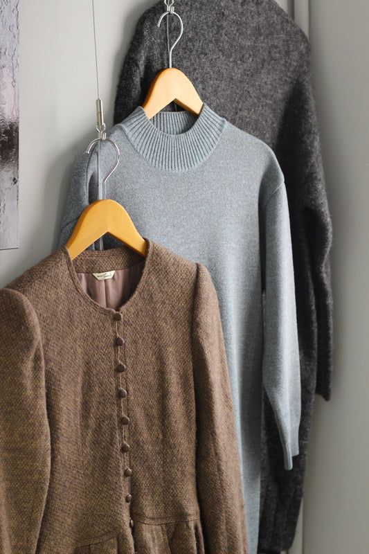 Vintage Knit One-piece x3点