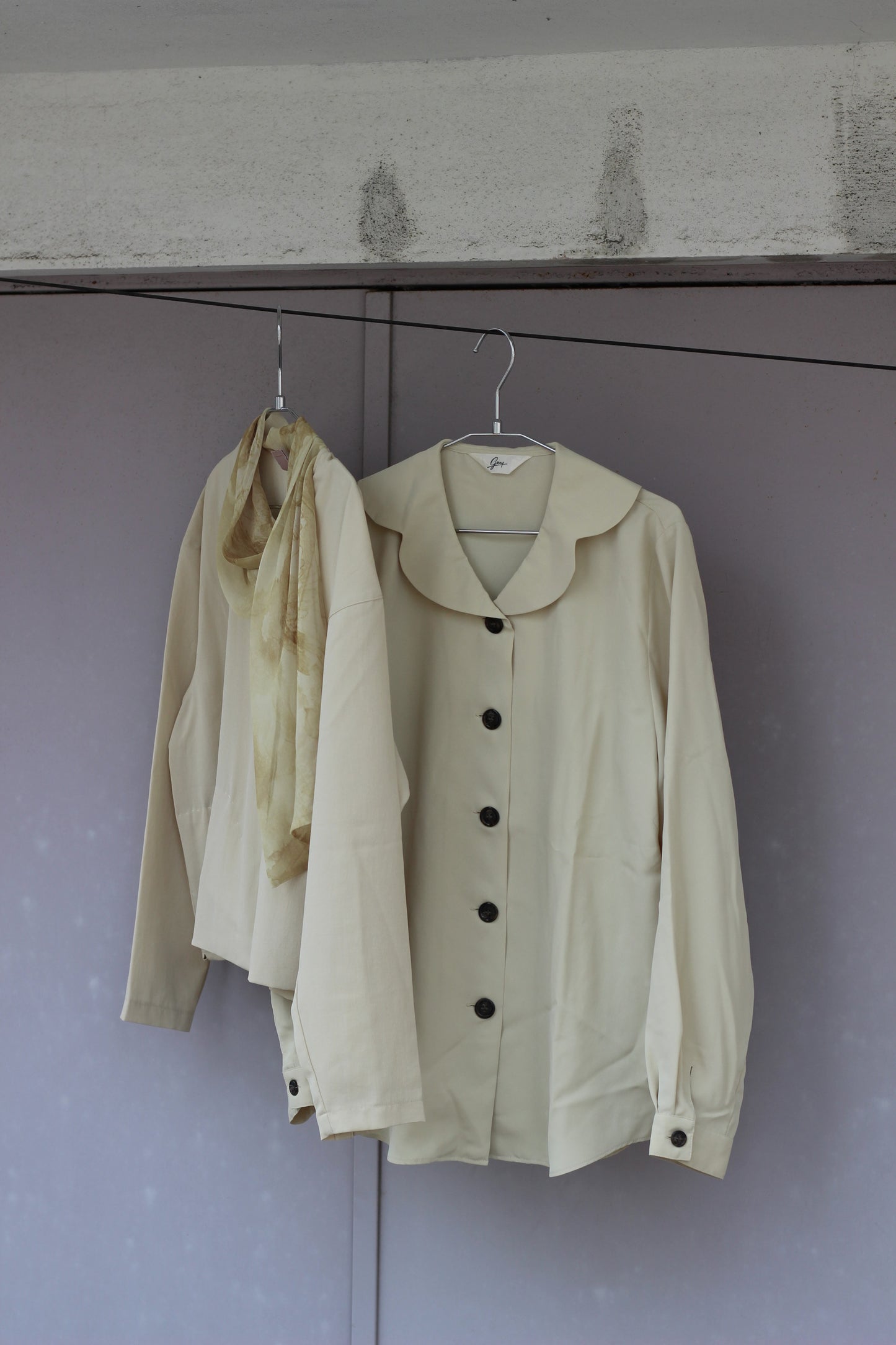 Vintage Beige Design Long Sleeve Blouse x10点