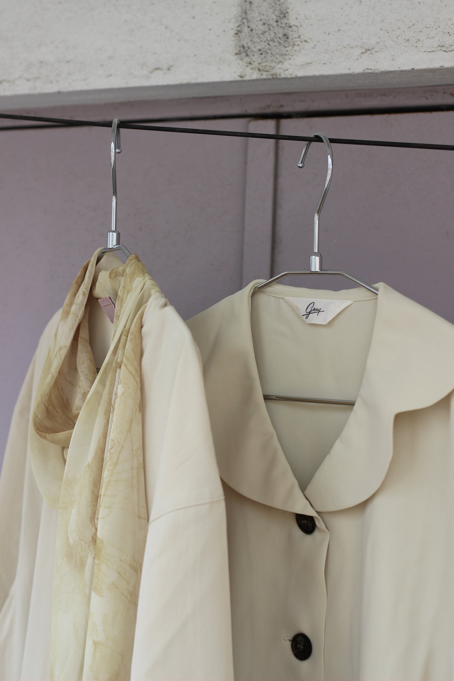 Vintage Beige Design Long Sleeve Blouse x10点