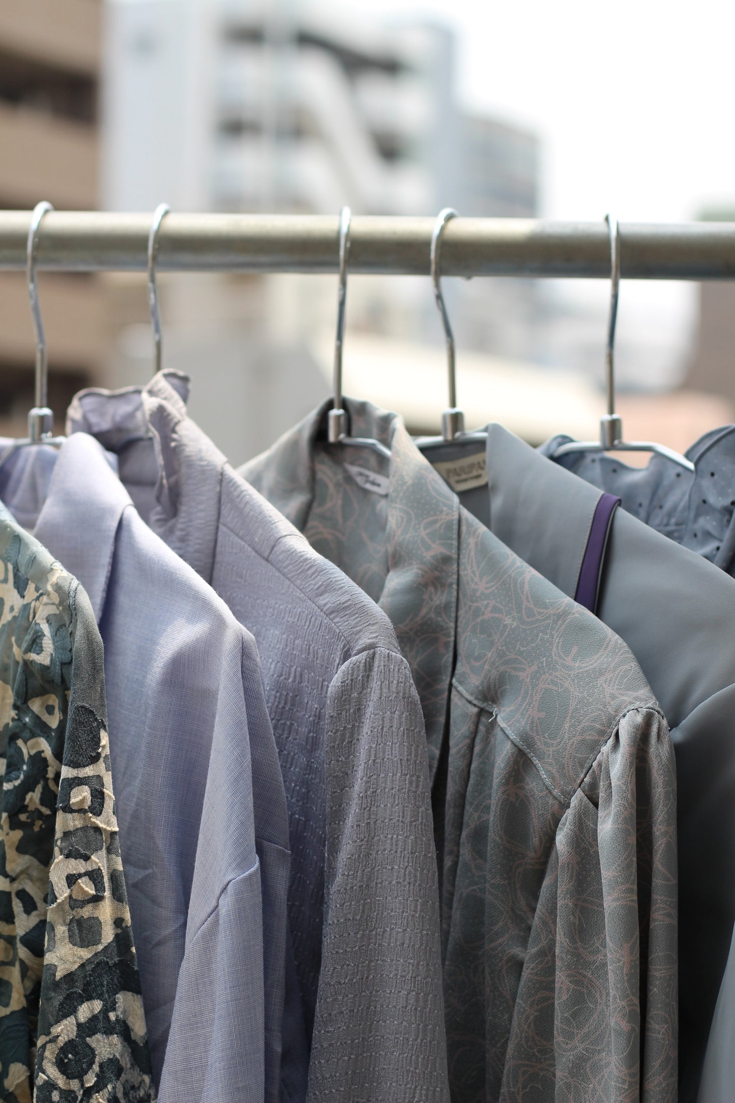 Vintage Light Blue Design Long Sleeve Blouse x9点