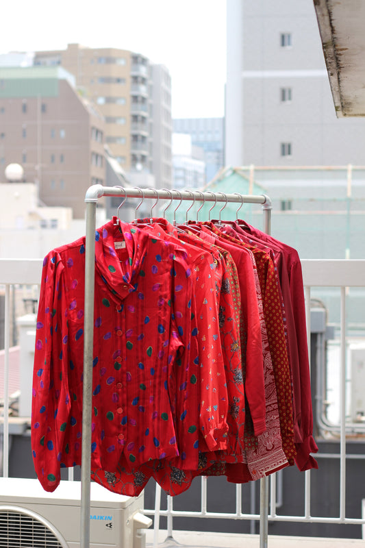 Vintage Red Design Long Sleeve Blouse x10点