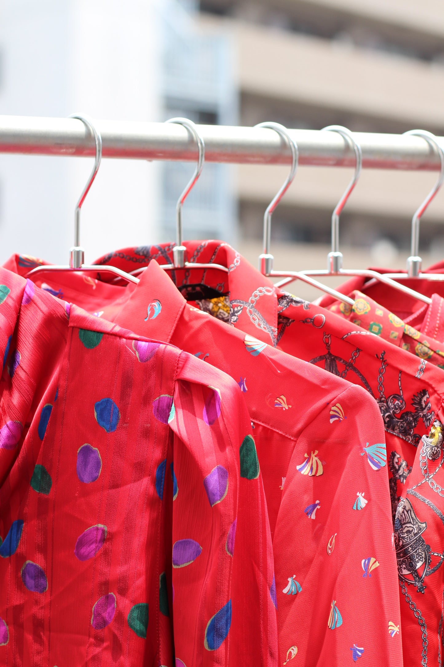 Vintage Red Design Long Sleeve Blouse x10点