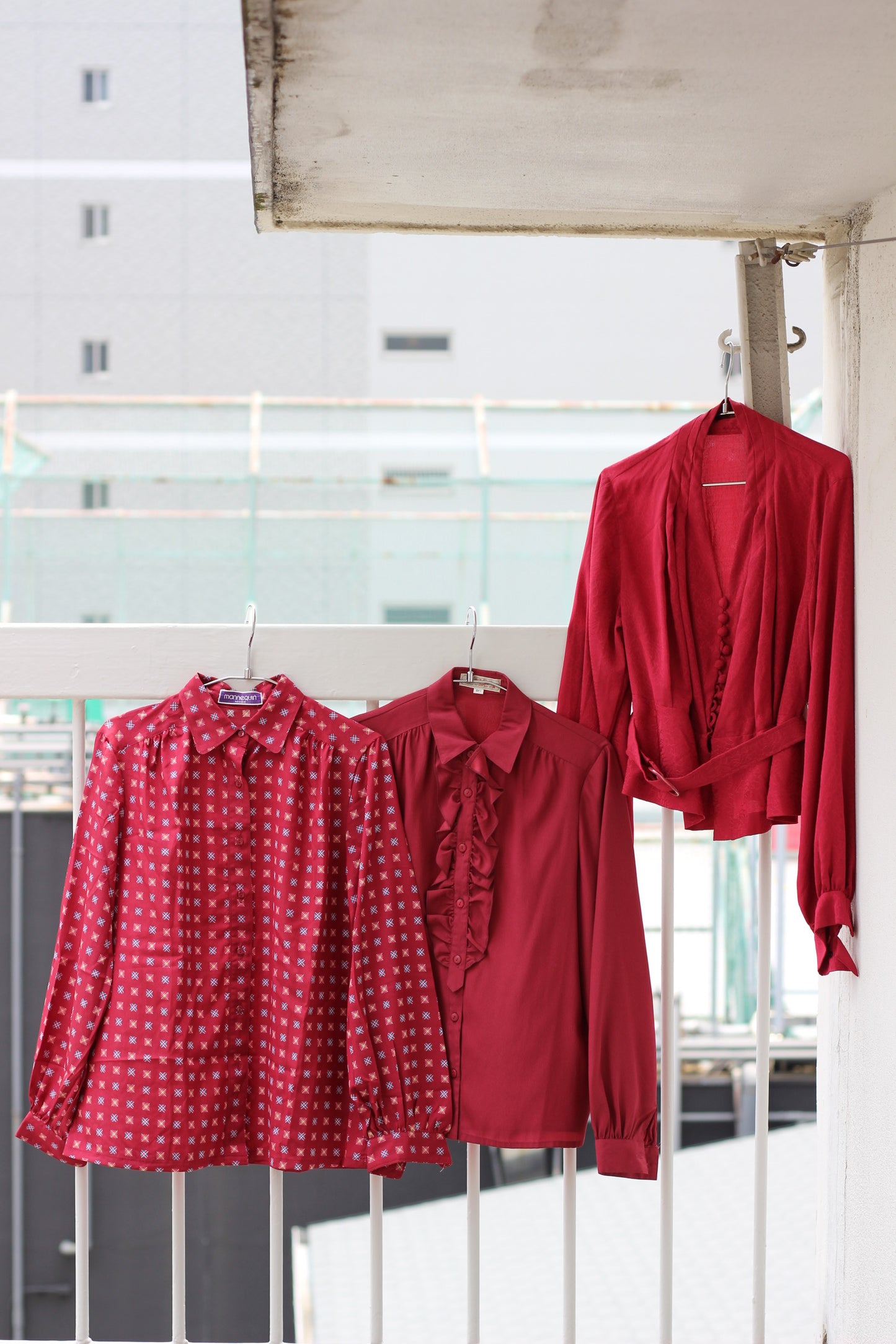 Vintage Red Design Long Sleeve Blouse x10点