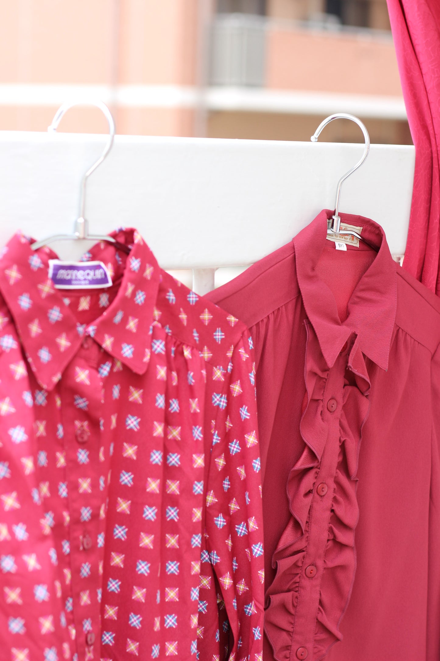 Vintage Red Design Long Sleeve Blouse x10点