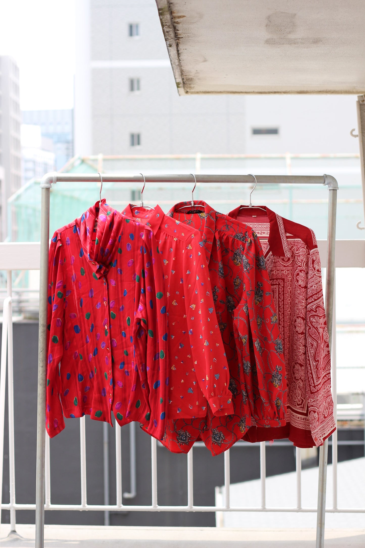 Vintage Red Design Long Sleeve Blouse x10点
