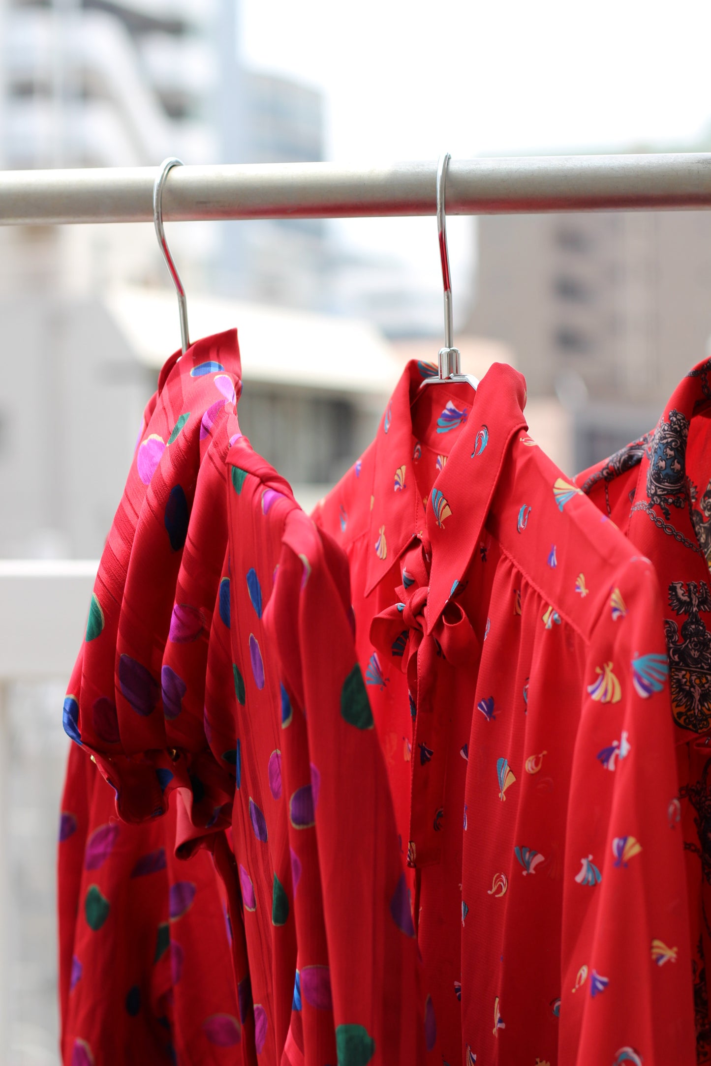 Vintage Red Design Long Sleeve Blouse x10点
