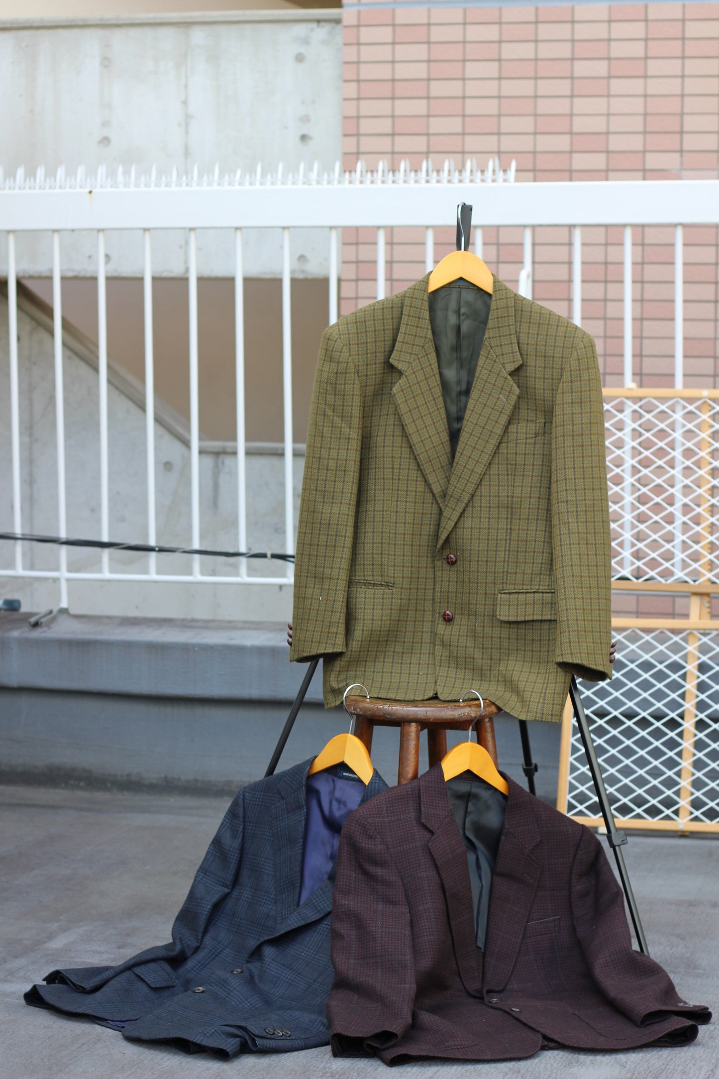 Men's Check Design Tailored Jacket x7点