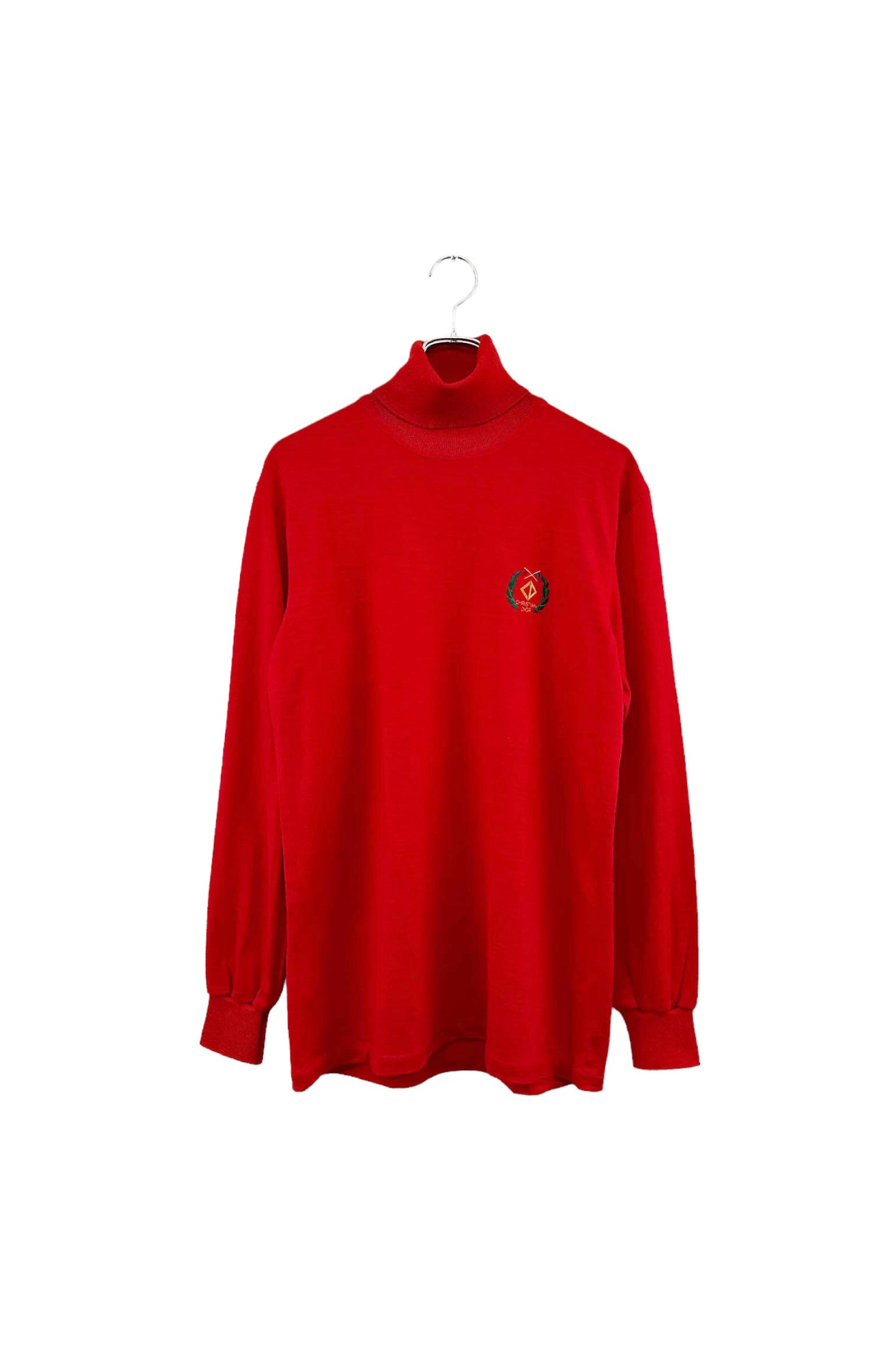 Red turtleneck sweater