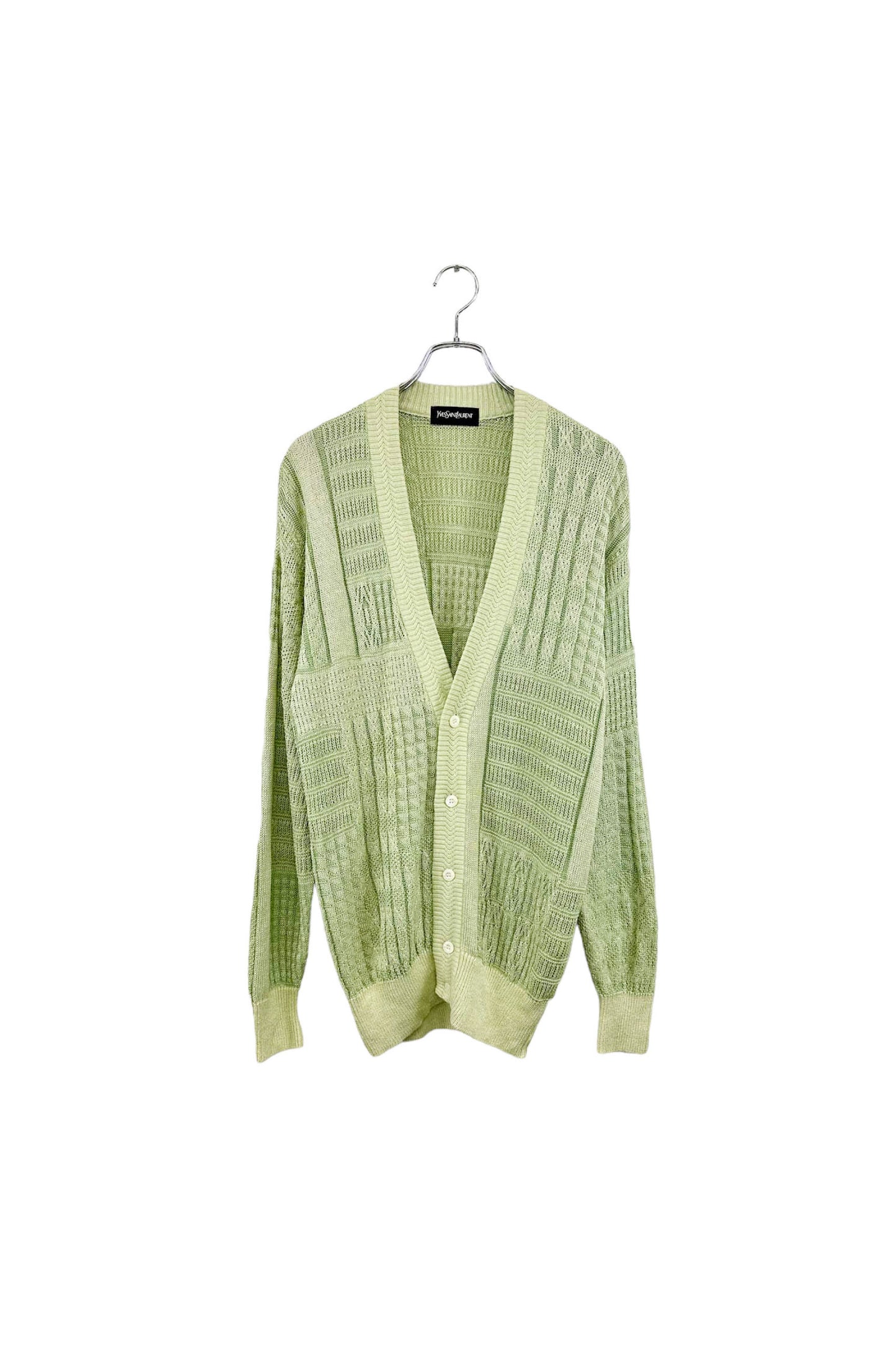 green cardigan
