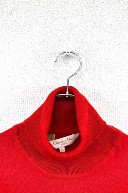 Red turtleneck sweater