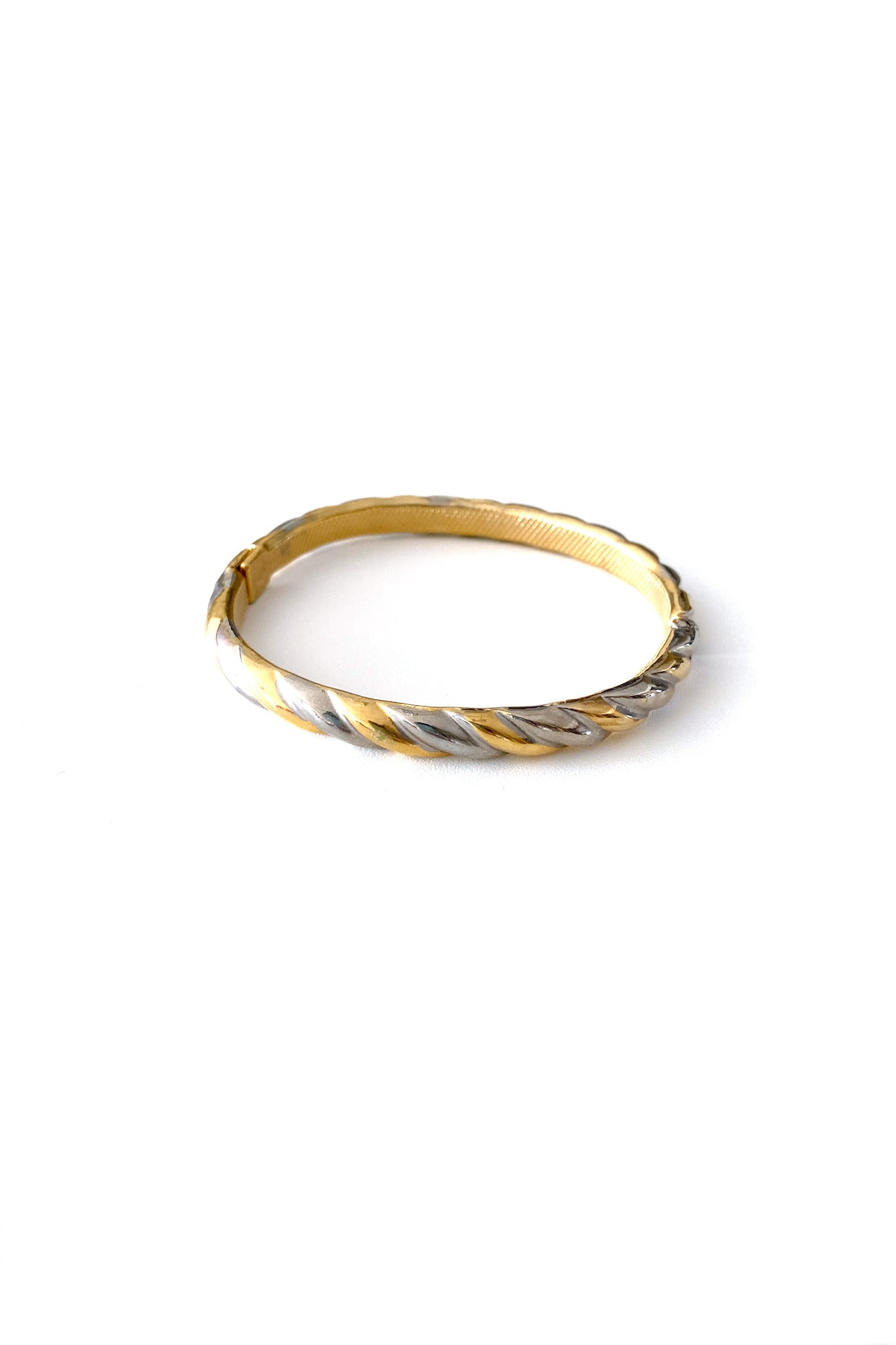 Vintage gold x silver bangle 腕元の贅沢