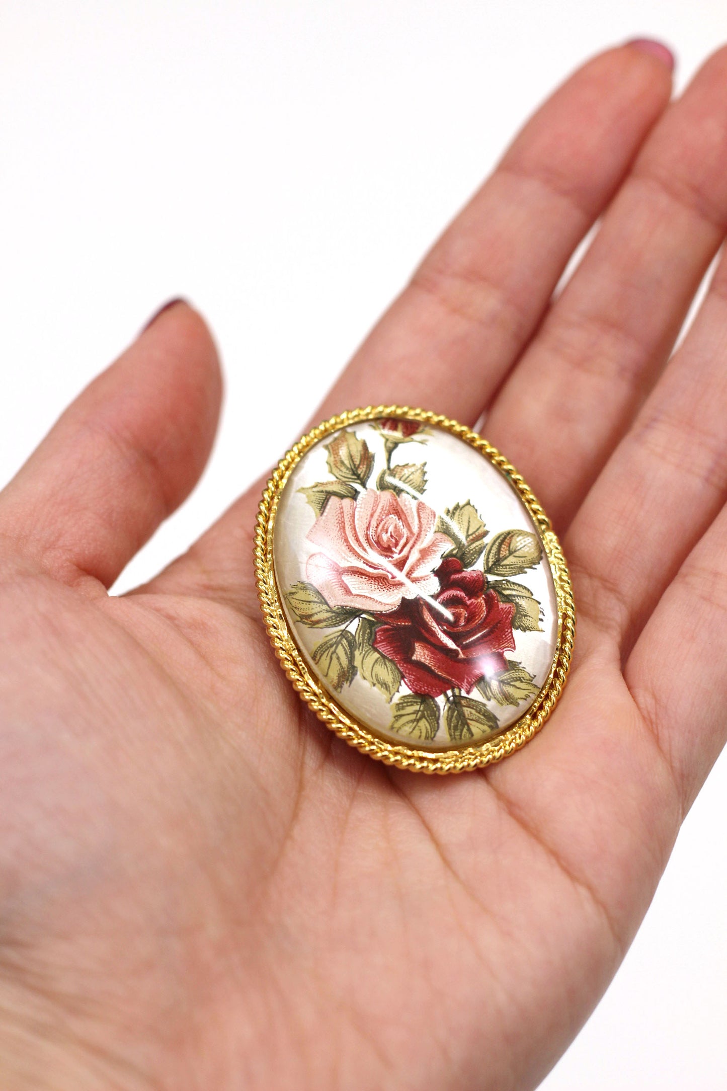 Vintage rose brooch ベルサイユのバラ