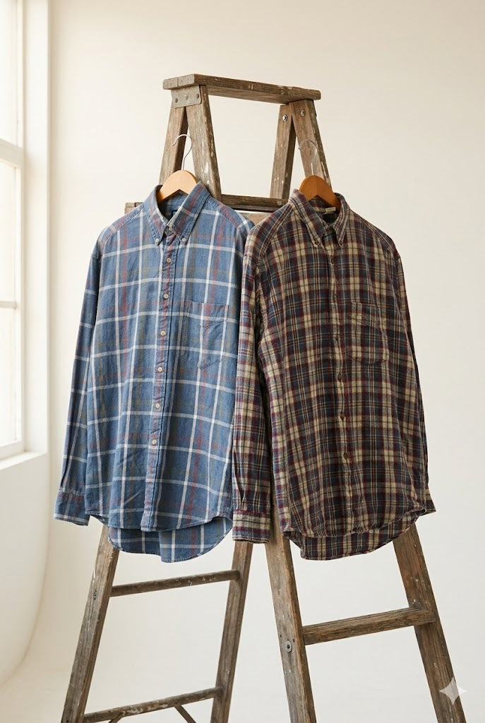 90's Old Gap Check Shirt x2点