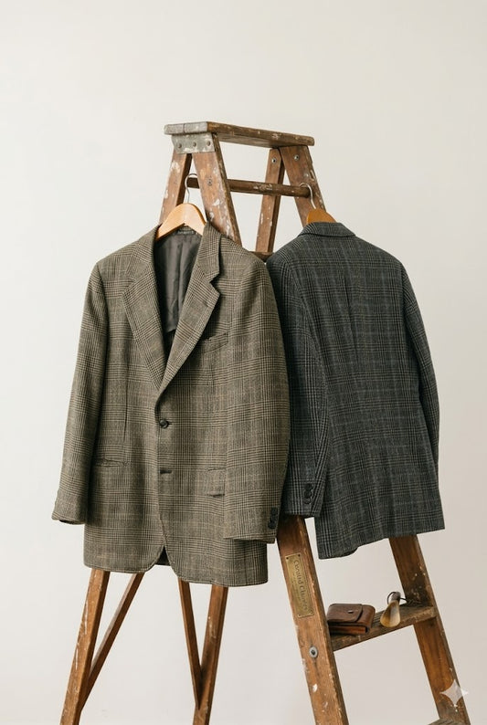 Men's Old Burberrys Check Tailored Jacket x2点