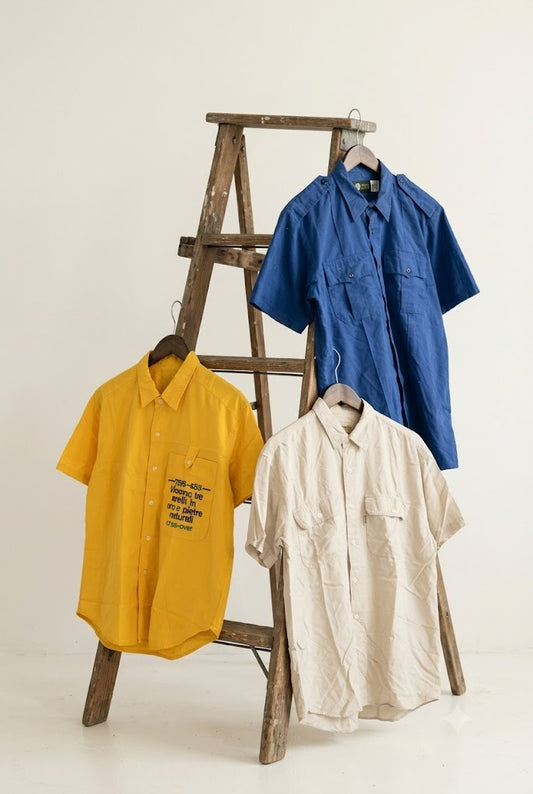 90's Men's Short Sleeve Work Shirt x3点