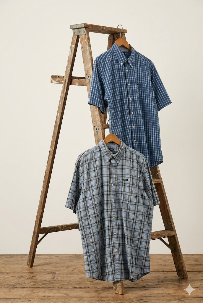 90's CHAPS Ralph Lauren Check Short Sleeve Shirt x2点