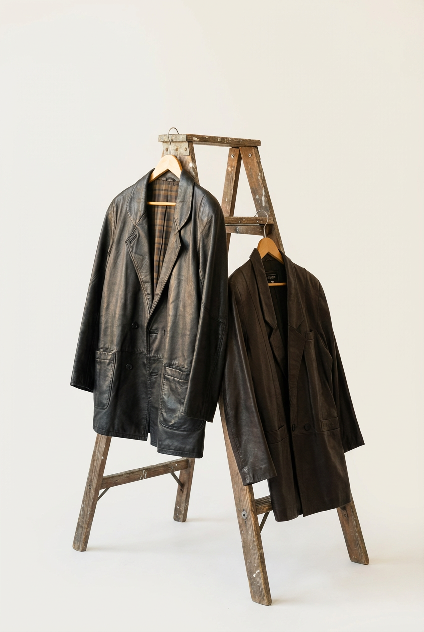 Men's Vintage Leather Tailored Jacket x3点