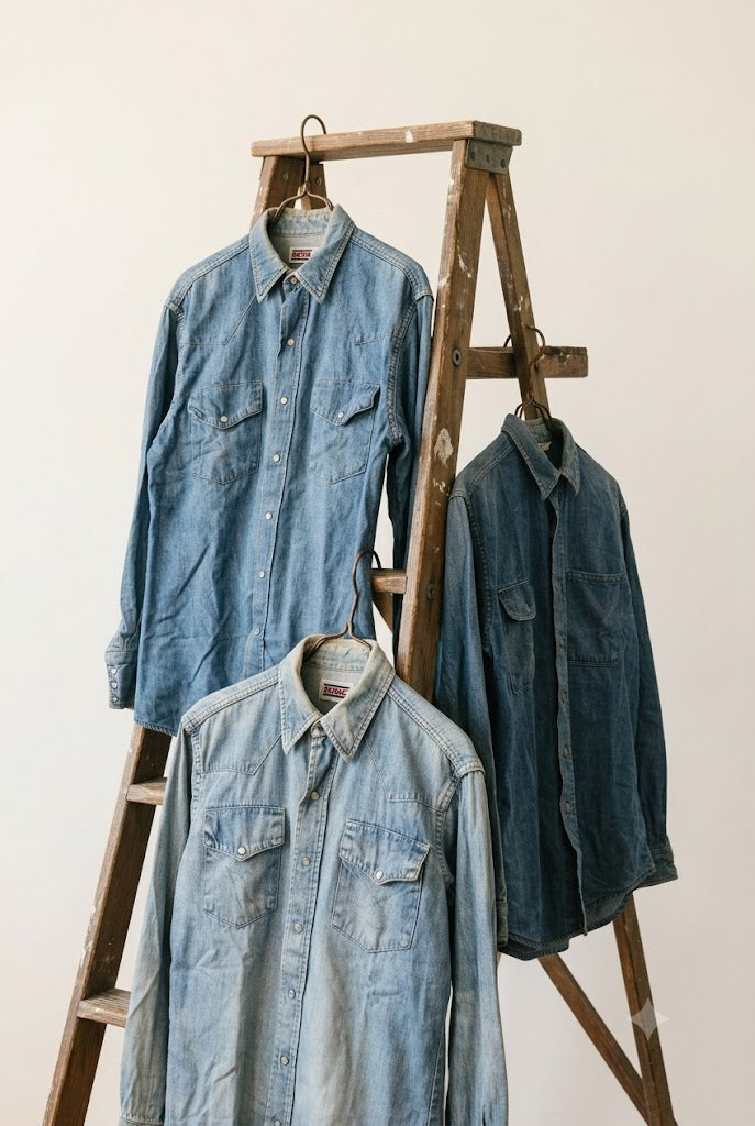 Made In USA BIG MAC & Vintage Long Sleeve Denim Shirt x3点